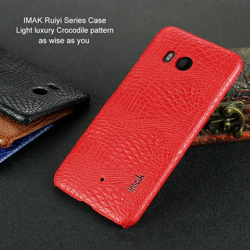 IMAK Luxury Crocodile PU Leather Case for HTC U11 case Fashion Business Back Cover Protective Shell Phone cases For |