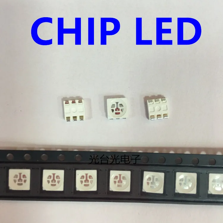 100 шт. светодиодные лампы SMD 5050 цветные