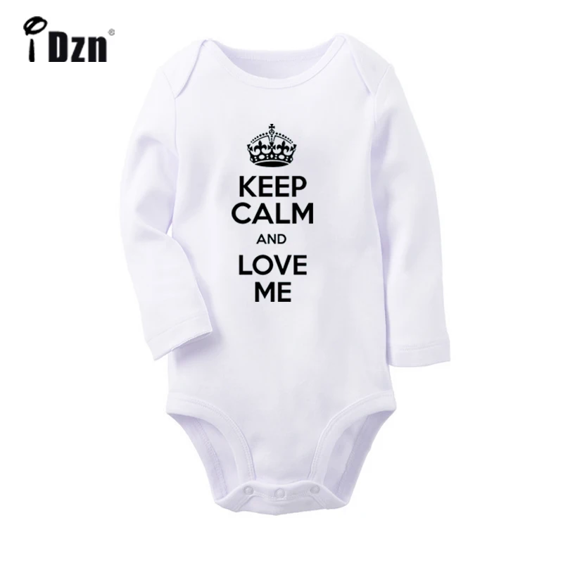 

Комбинезон для новорожденных zzz с надписью Keep Calm And Love Me sleep, розовый дизайн, комбинезон с длинным рукавом, хлопковая одежда