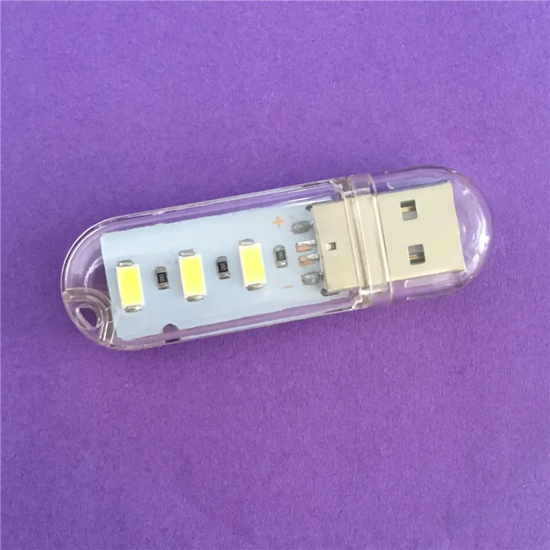 1 шт. M370Y портативная Белая светодиодная мини лампа USB светоизлучающие диоды
