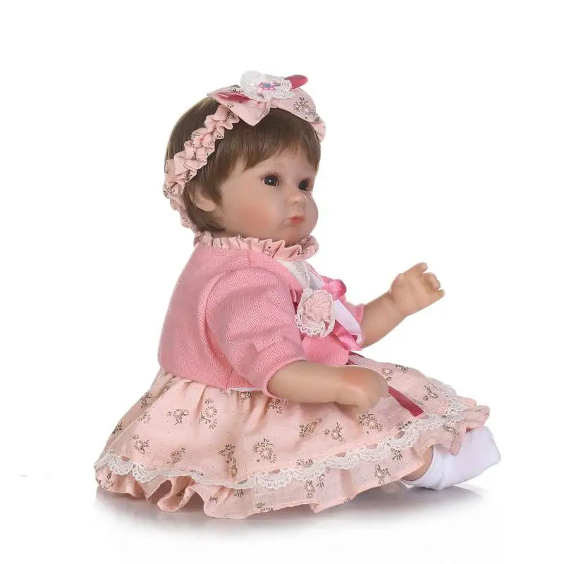 Силиконовая кукла reborn для девочек игрушки подарок 16 &quot42 см новорожденная