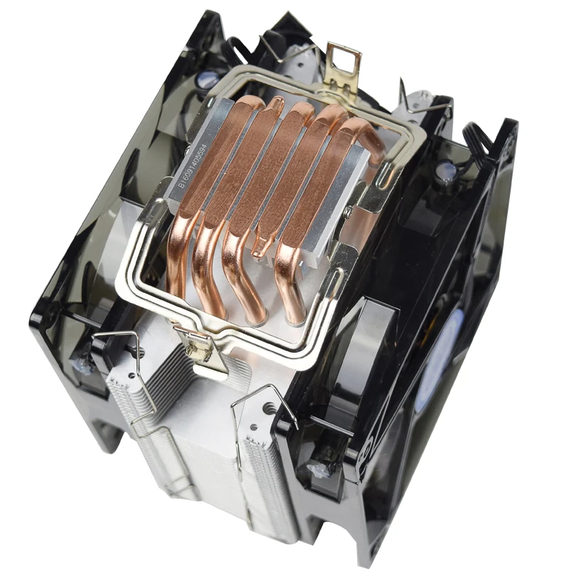 Pccooler x6 кулер для процессора 5 тепловых трубок 12 см вентилятор 4pin PWM светодиодный тихий вентилятор для intel 775 115x AMD AM4 радиатор охлаждения процессора двойной вентилятор