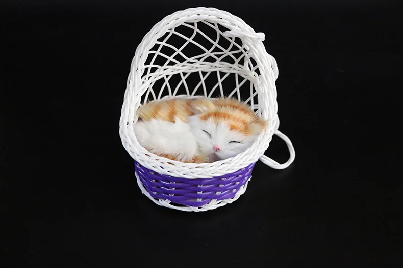 Подвесная корзина для кошки, плюшевая игрушка для рукоделия, мягкие игрушки для студентов, подарок для ребенка, украшение, подарок на праздник, Вокализация, плюшевые игрушки