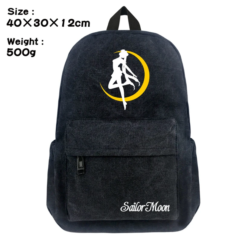 

Anime Sailor Moon Zip Backpack School Bag Shoulder Bag Boy Girls Packsack Laptop Bag Student Casual Book Bag Travel Bag Rucksack