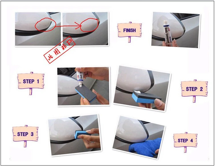 Free Shipping MC308 Car Body Compound Paste Set for Scratching Paint Care Auto Polishing&ampGrinding | Автомобили и мотоциклы