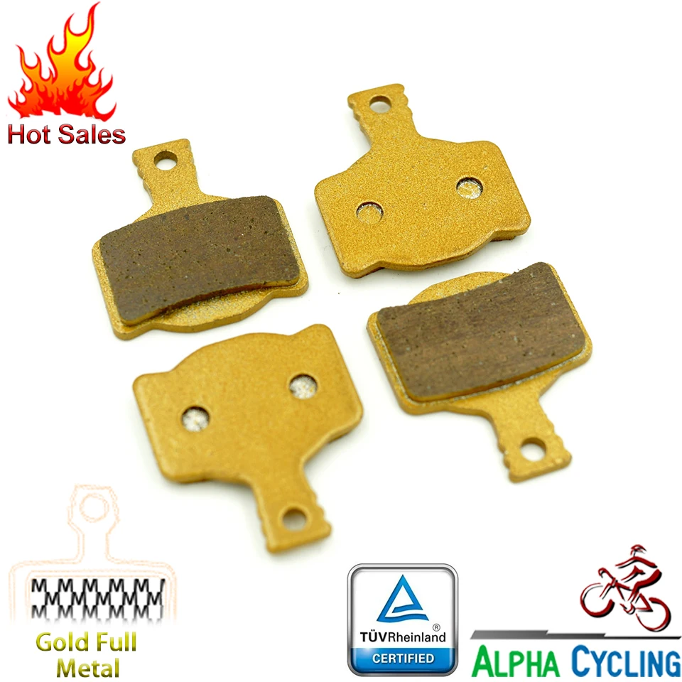 MTB Bicycle Disc Brake Pads For Magura MT2 MT4 MT6 MT8 2 Pairs Gold Full Metal | Спорт и развлечения