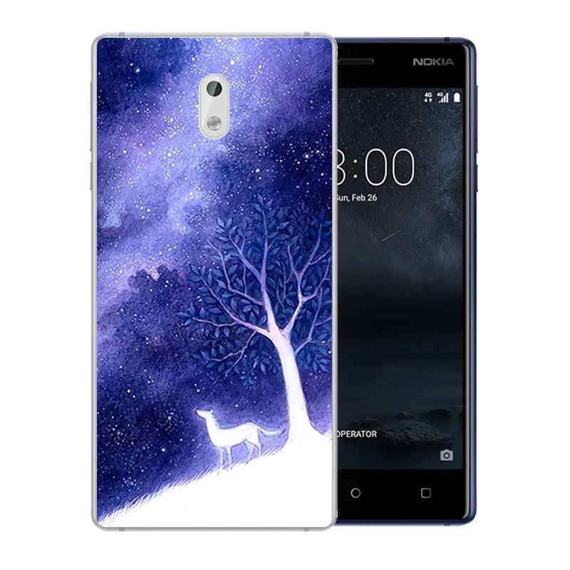 5 0 дюйма для Nokia 3 чехла силиконовый звездное небо прозрачный узор мягкий ТПУ