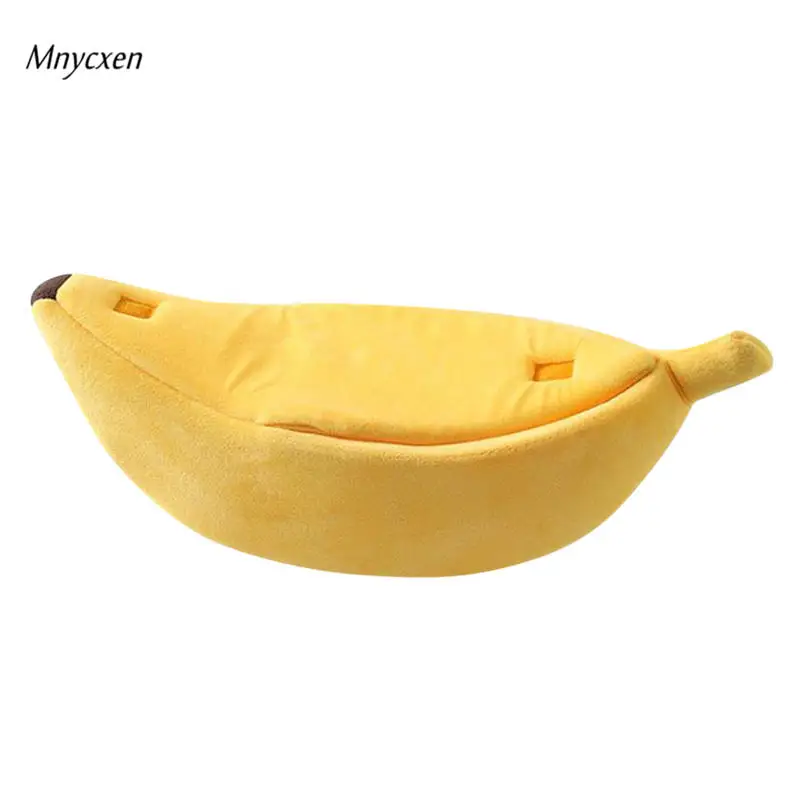 Super Cute dog bed puppy cats beds Small Pet Banana Shape Fluffy Warm Soft Plush Breathable Bed Cat nest @W | Дом и сад