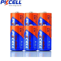 6pcs pkcell c lr14 battery am2 cmn1400 e93 super alkaline batteries 1 5v for smoke detector led lights shaver wireless