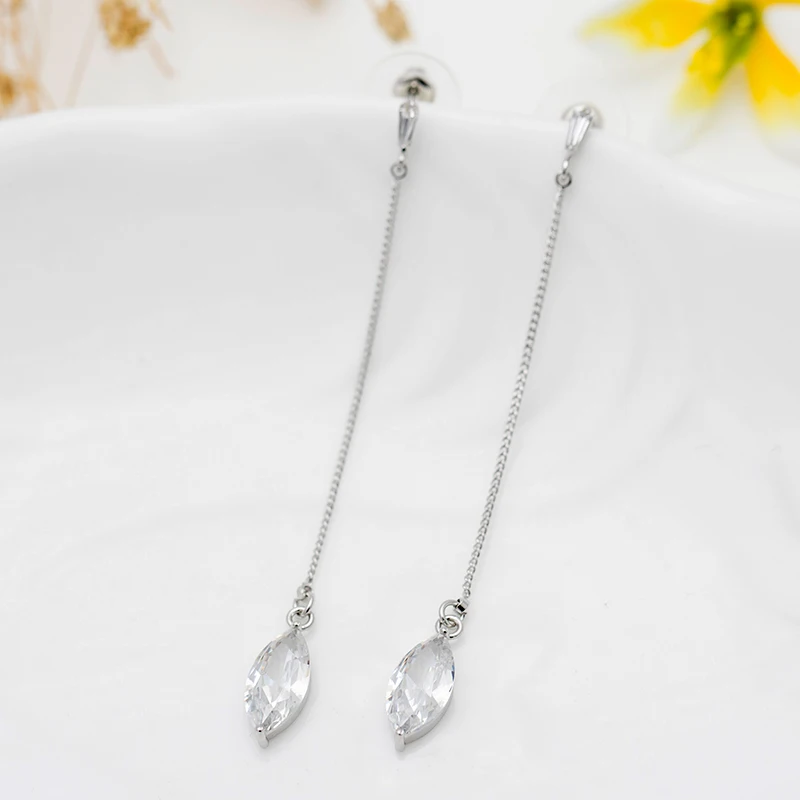 Простые Модные женские серьги ювелирные изделия для женщин яркие циркониевые