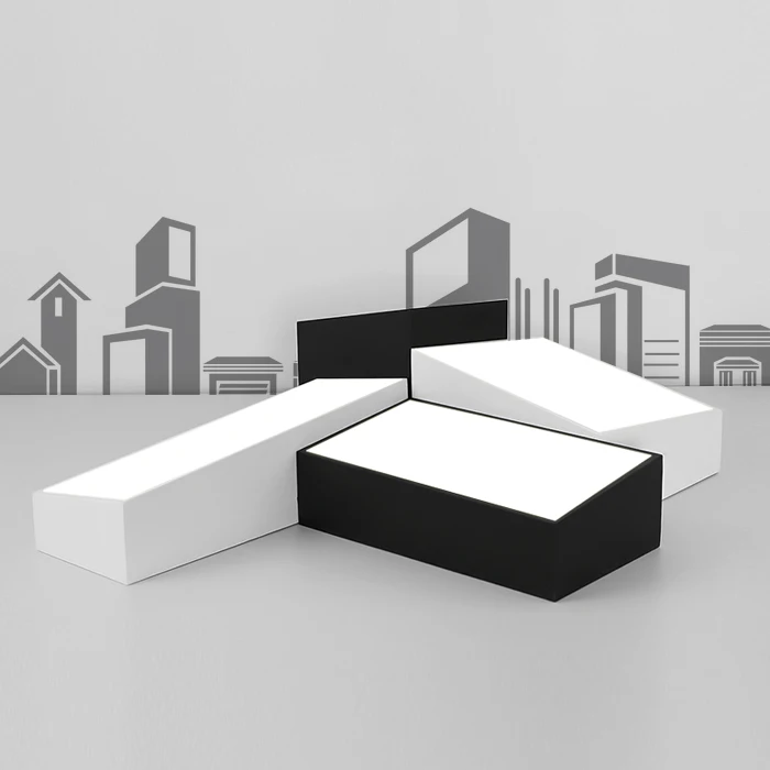 

Modern Simple Led Acrylic ceiling lights Geometry rectangle White/Black Color for living room bedroom home Light Fixture