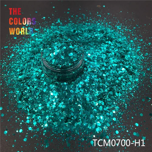 TCT-193 Шестигранная форма металлический обычный цвет лак для ногтей для дизайна ногтей DIY Украшение для тела макияж FacePainting Руководство DIY - Цвет: TCM0700-H1   50g