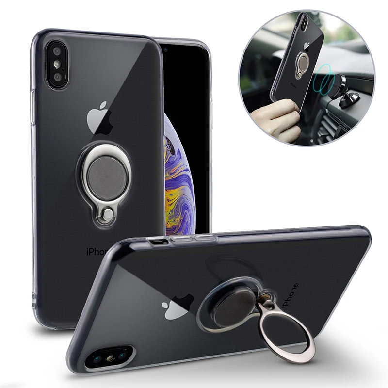 LANCASE прозрачных чехлов для iphone XS Чехол держатель чехол 8 Plus 6 7 автомобильный стенд