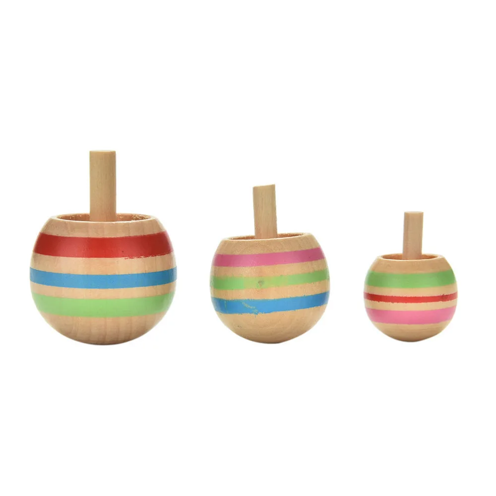 Детский деревянный спиннинг 3 шт./компл.|spinning top|wooden spinning top toytoy |