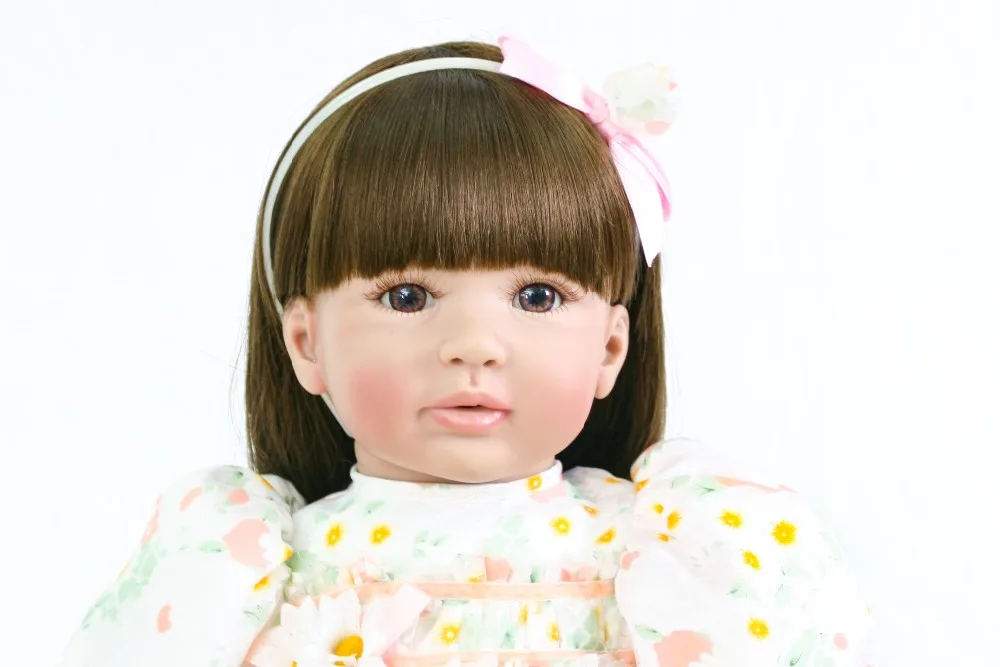 Bebes reborn 24 &quot/60 см настоящий bebe живой силиконовый Reborn Девочка Малыш принцесса