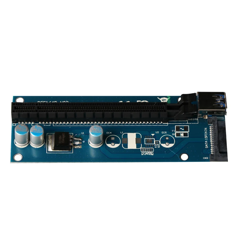 Райзер удлинитель VER007S PCIe 1X на 16X адаптер PCI Express + кабель USB 3 0 60 см 15 контактный блок