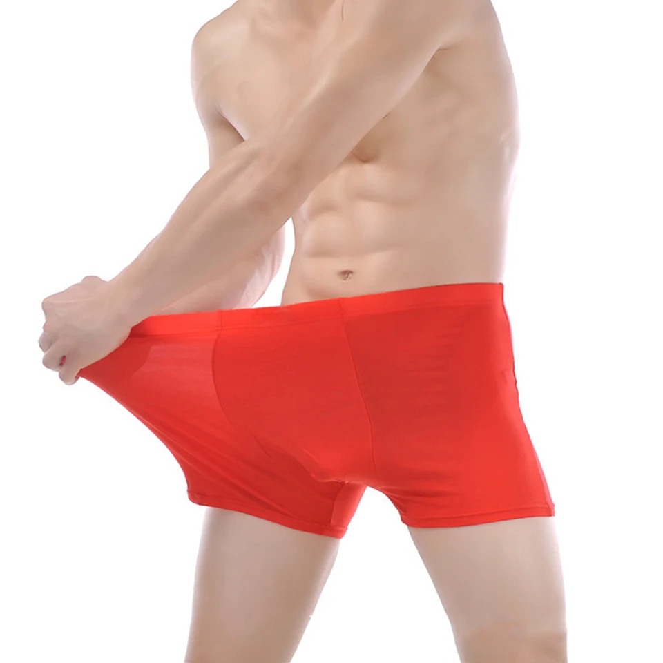Soft breathable boxers bamboo fiber men underwear U convex corner boxer Big Size XL to 5XL | Мужская одежда