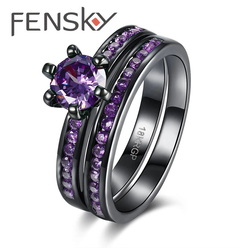 Фенски Новый Мода Jewelry 4 цвета выбрать Комбинации Кольца черный пистолет с