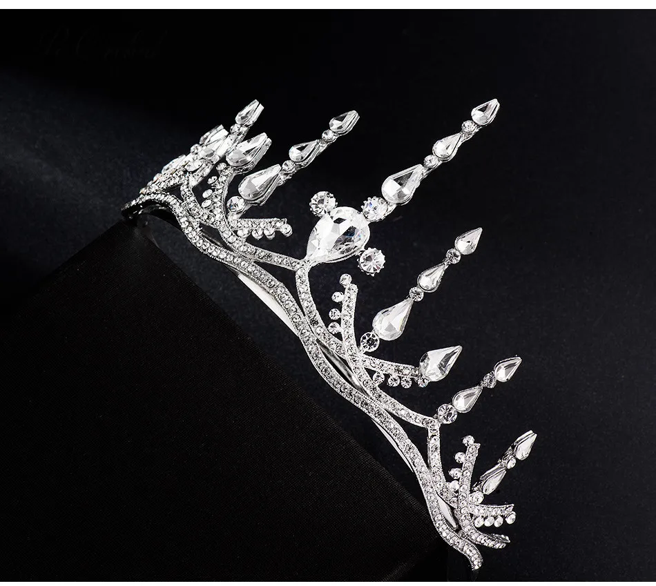 PEORCHID 2019 Стразы для свадебной короны тиара Свадебные невест кристалла Pageant Princess