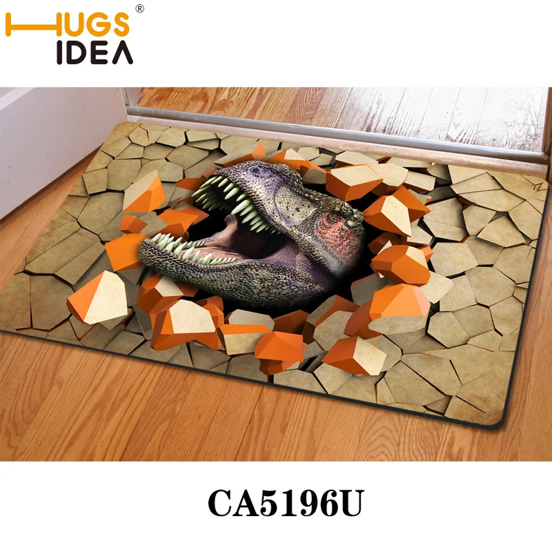 HUGSIDEA 40*60 см 3D ковер с принтом динозавра Нескользящие ковры и коврики для гостиной