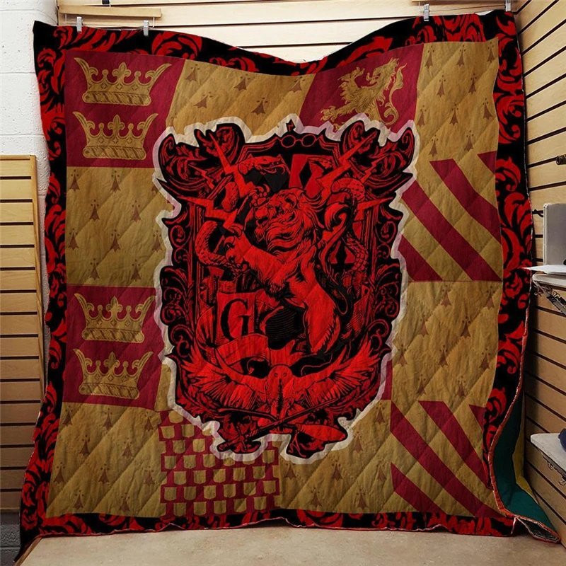 Летнее стеганое одеяло с 3D принтом hp Hogwarts для детей, постельные принадлежности для взрослых, теплое офисное тонкое одеяло, Хлопковое одеяло King