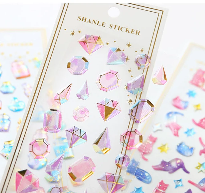 66 наборов 3D Кристальные удивительные Звездные планеты Любовь Сердце