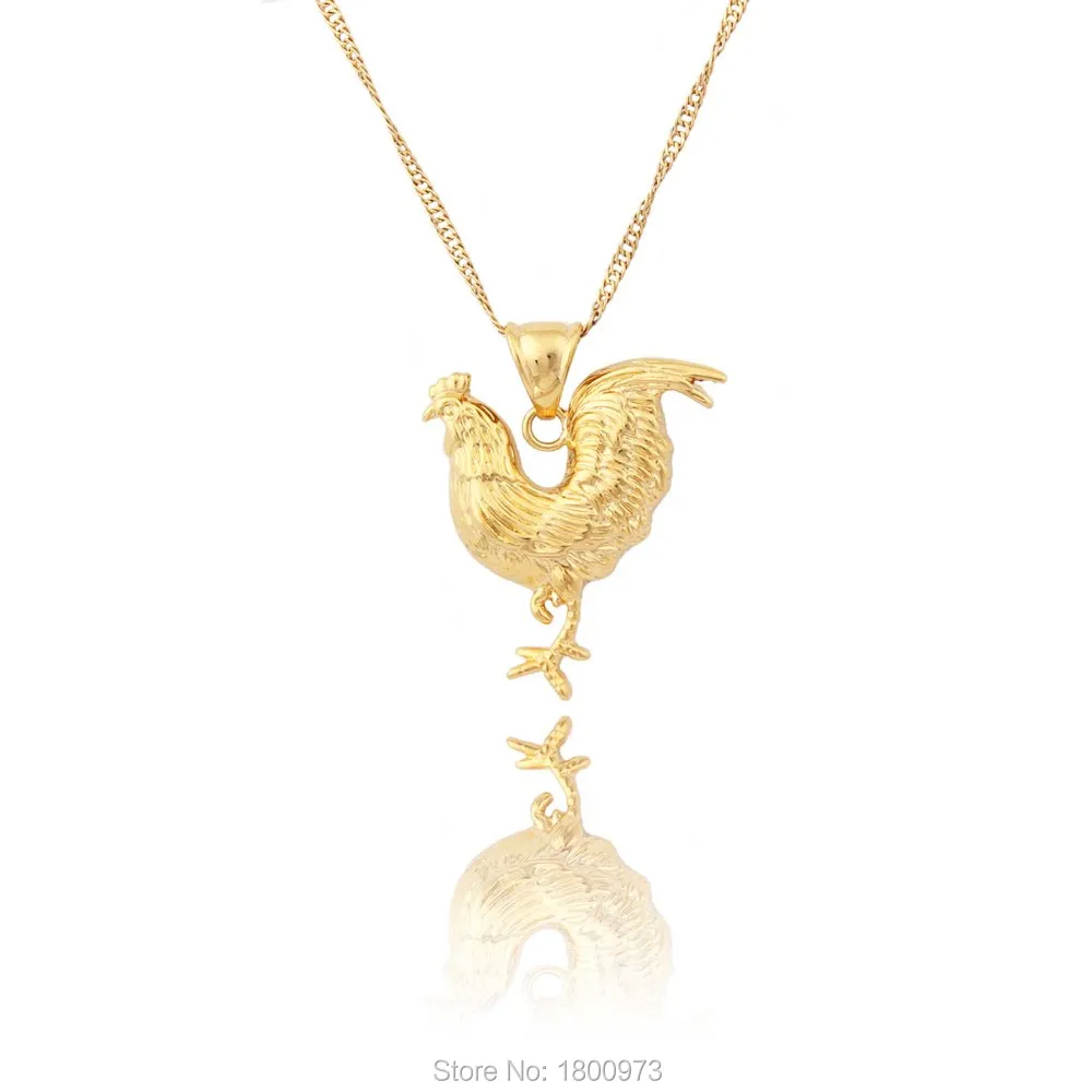 

Adixyn new fashion women jewelry Gold Color animal cock chicken Pendant Necklace jewelry free shipping