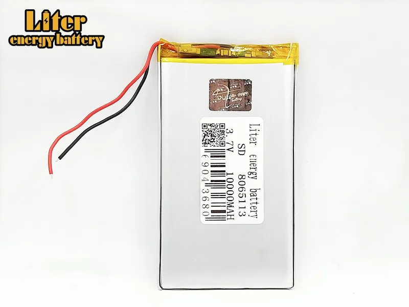 Новый 8565113 DIY настоящий 10000mAh литий-ионный 3 7 V литий-полимерный аккумулятор с PCM