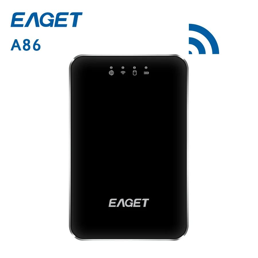 Original EAGET A86 1TB Wirless WiFi USB 3.0 High-Speed External Hard Disk Drives HDD 3G Router 3000mA Polymer Mobile power Bank |