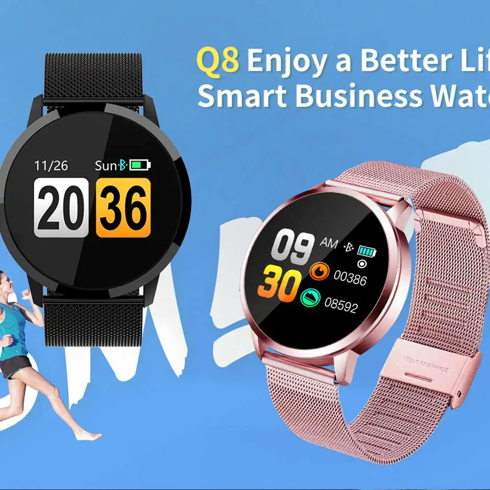 Смарт часы Q8 с цветным OLED экраном 1 0 дюйма для Android и iOS|smart watch|watch for androidheart rate smart watch