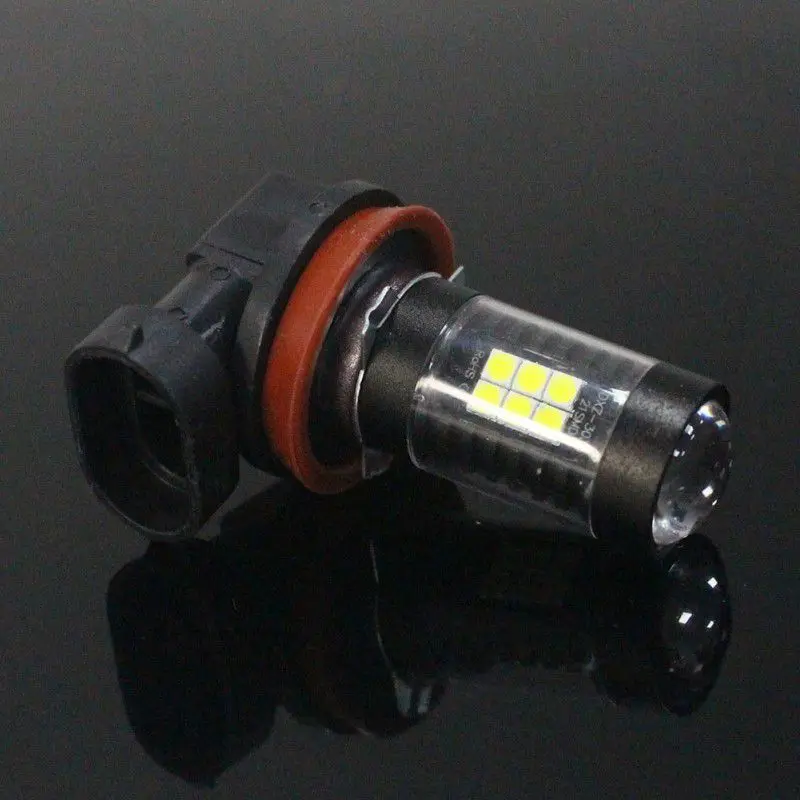 Automotive LED DRL Headlight H8 H9 H11 3030 21SMD Fog Light Upgrade Acrylic Shades Waterproof New | Автомобили и мотоциклы