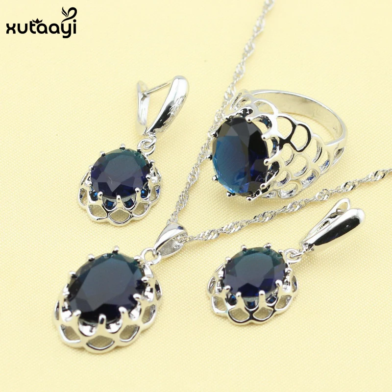 XUTAAYI Красный синтетический гранат модное Ювелирное Украшение с накладкой из