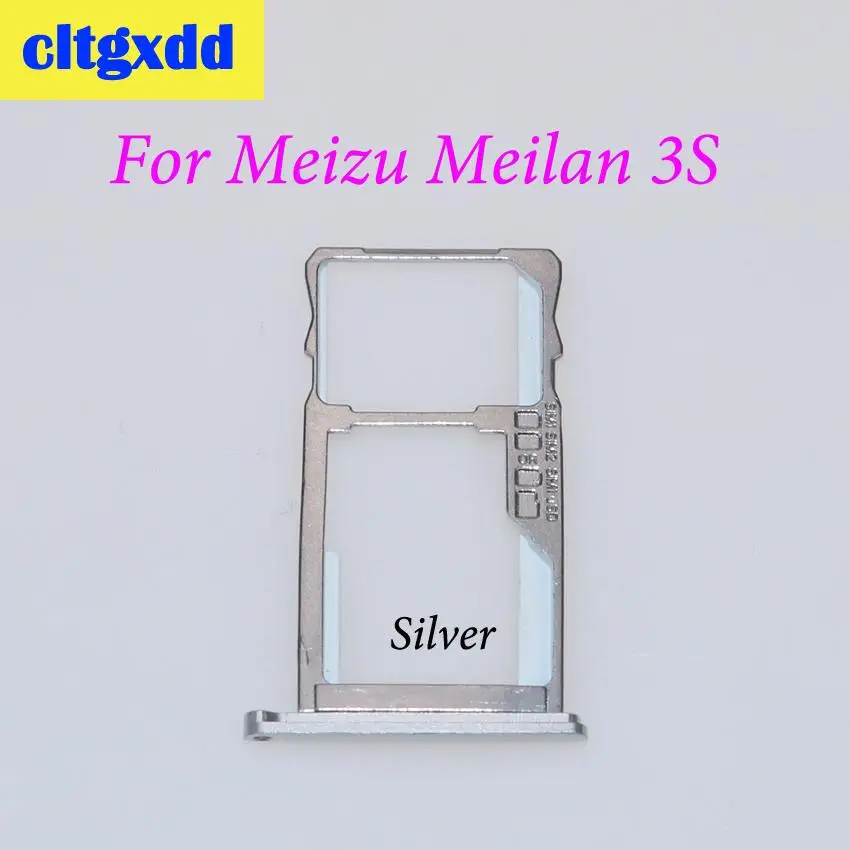 For 3S Silver Cltgxdd держатель слота для сим-карты для meizu meilan 5S M5s 3S M3S слот карты Micro SD лоток гнездо адаптер Замена Ремонт Запасные части - Цвет: For 3S Silver