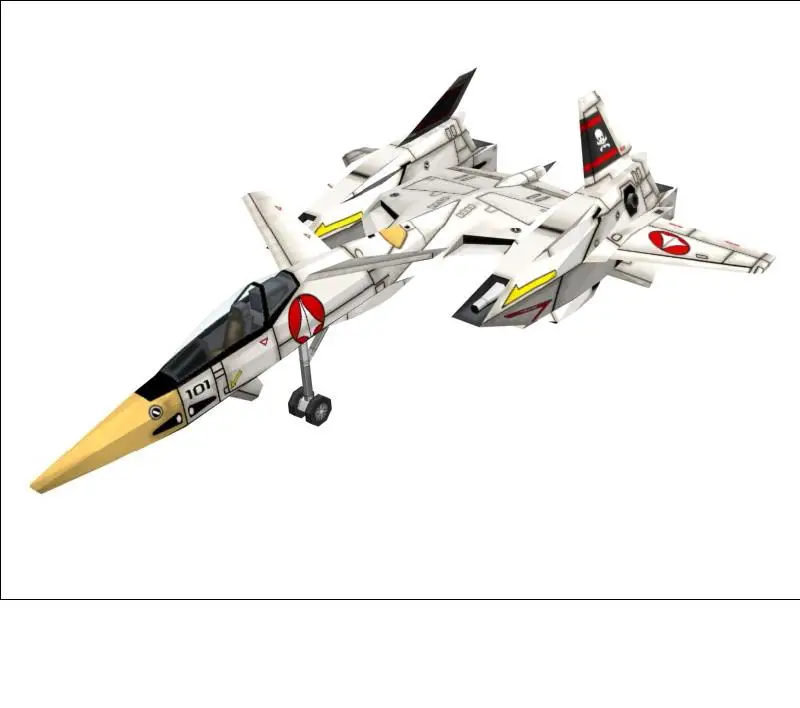 Robotech Super Space-time Fortress VF4 самолет Бумажная модель игрушки