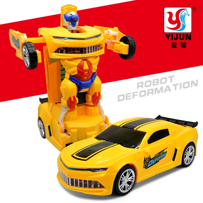 YIJUN 3D мигающий светодиод музыка автомобиль электрический деформации машинки детская игрушка в подарок транспортных средств