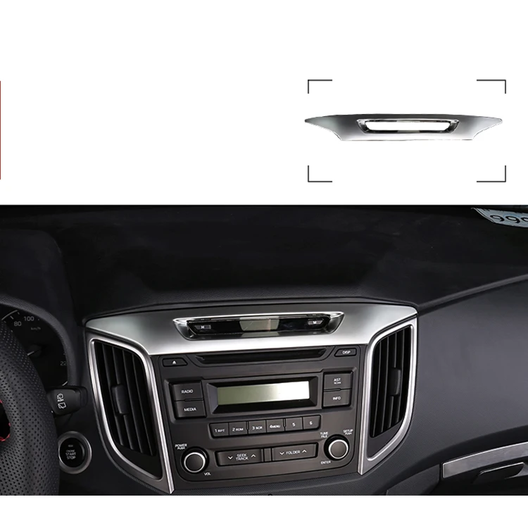 Для Hyundai Creta Ix25 2015 2016 2017 2018 ABS хромированные аксессуары для центральной консоли