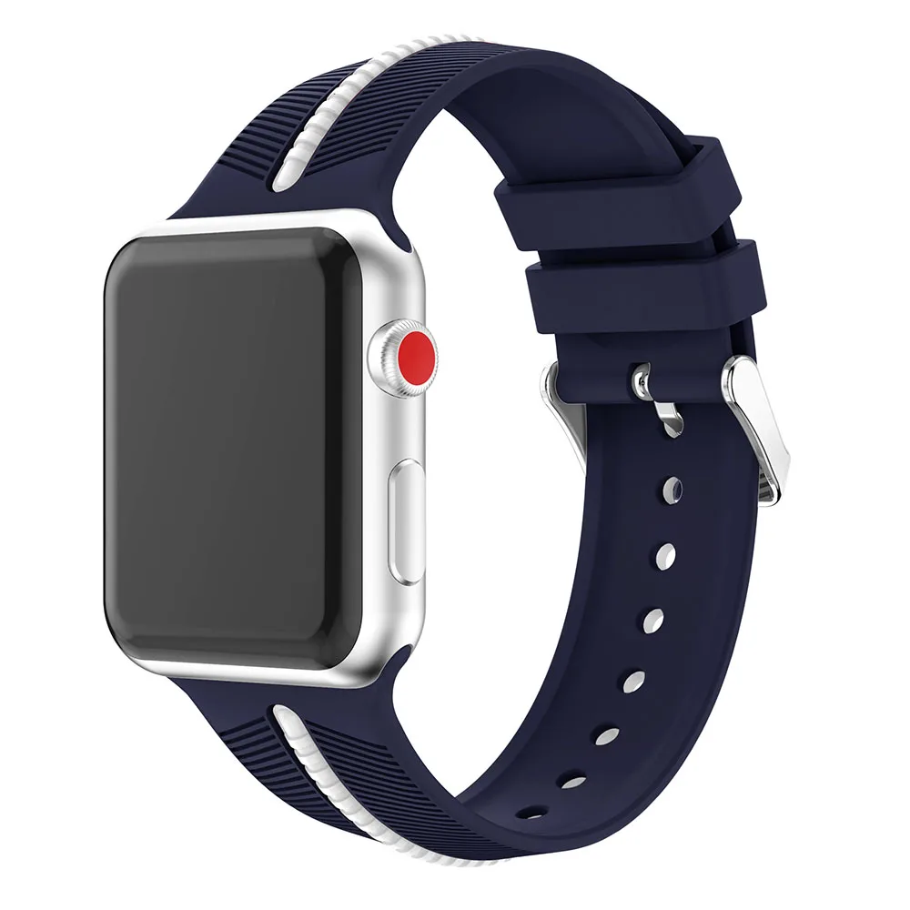 Резиновый ремешок для часов Apple Watch Series 4 ремешок для часов Apple watch 42 мм серия 4 сменный ремешок на запястье