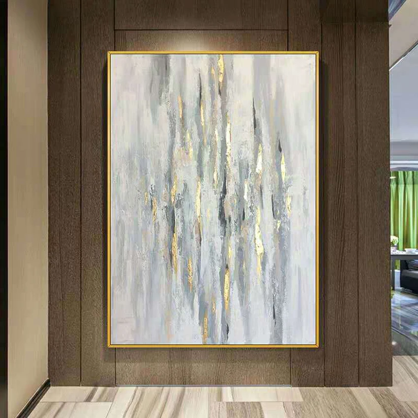 Легкая искусственная Картина на холсте Ручная роспись абстрактная картина