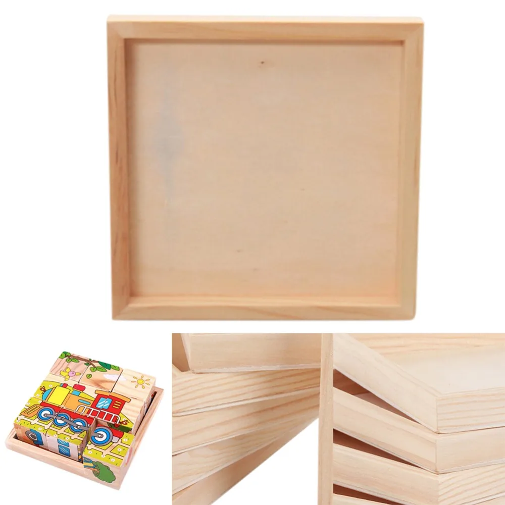 1 шт. детский Деревянный конструктор 12 х12 см|tool trolley|plate frameplate painting |