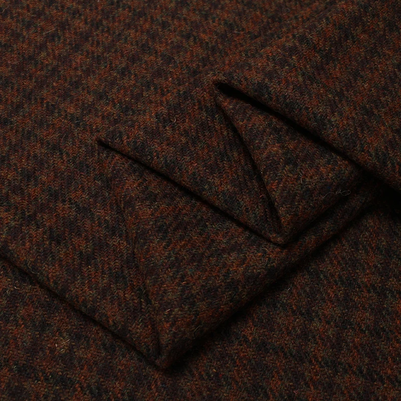 Клетчатая Шерстяная ткань (90% шерсть + 10% вискоза)-580GSM | Дом и сад