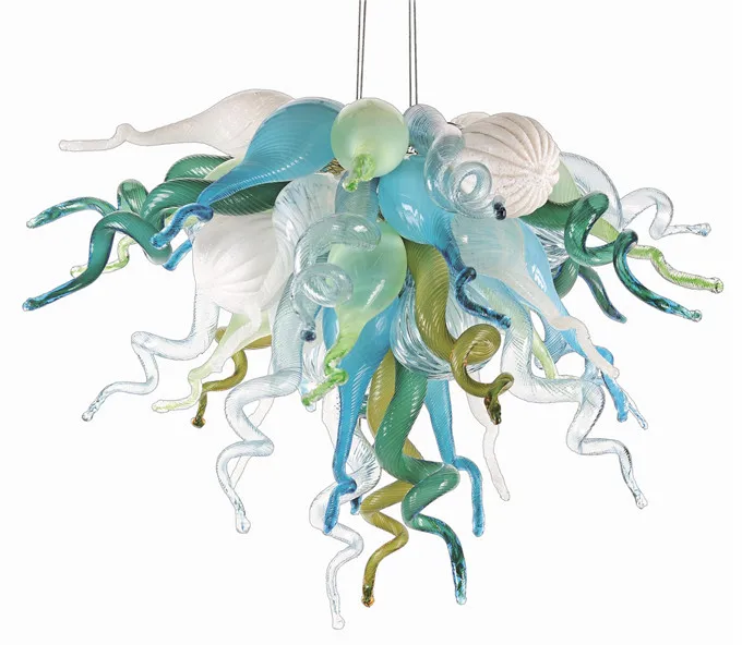 Samll Cheap Crystal Lights Hand Blown Art Glass Chandelier LED Lamps for Living Room Bedroom Office Restaurant | Лампы и освещение