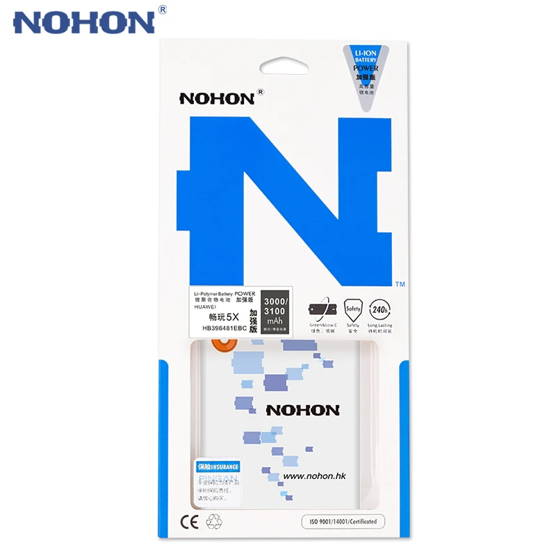 NOHON батарея для huawei Honor 5X 6X 7X 8X 4X HB396481EBC HB386483ECW HB4242B4EBW HB356687ECW Замена телефона Bateria|nohon