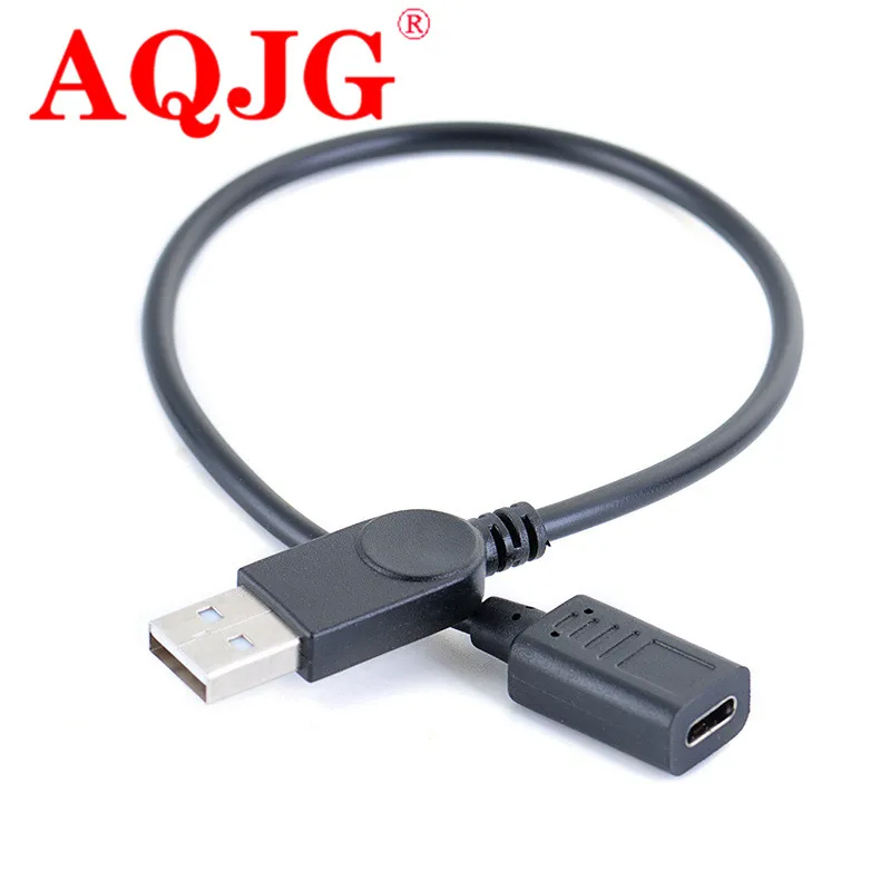 

27cm USB 2.0 male to Type-c Female For Xiaomi Huawei mobile phone data charging extension cord A revolution type Type-c female