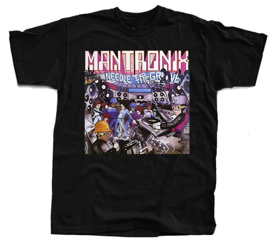 MANTRONIX Needle to the Groove T Shirt (черный темно синий фиолетовый синий) Fashion футболка с
