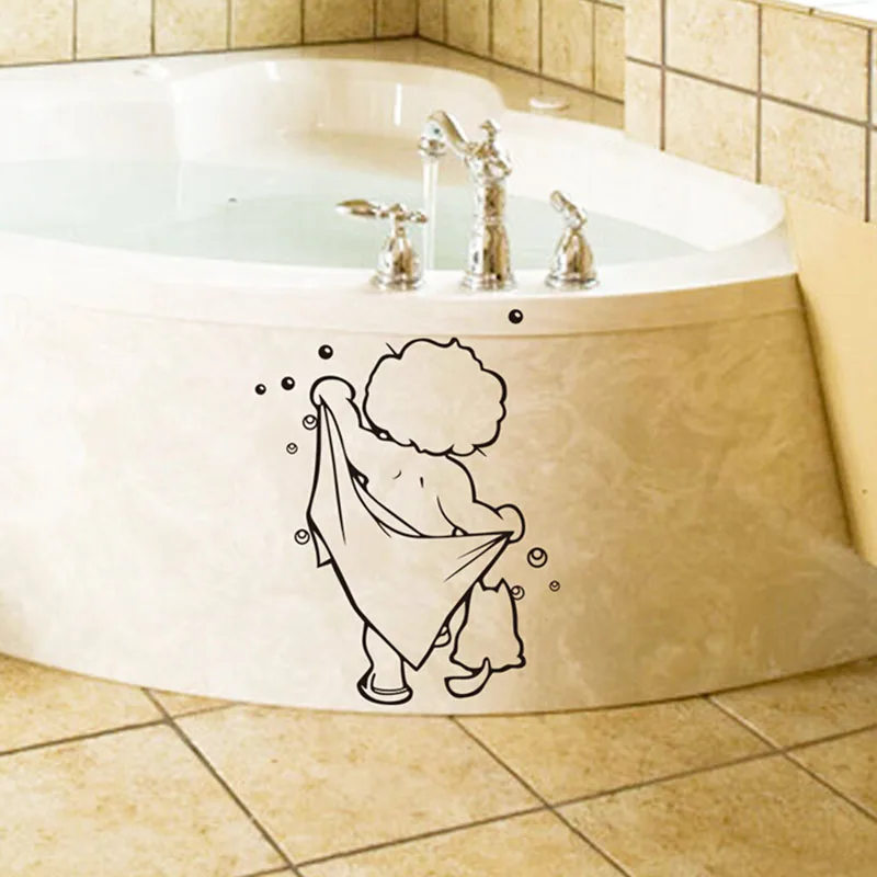 1 шт. новые съемные наклейки на стену Take A Shower милые детские виниловые украшения