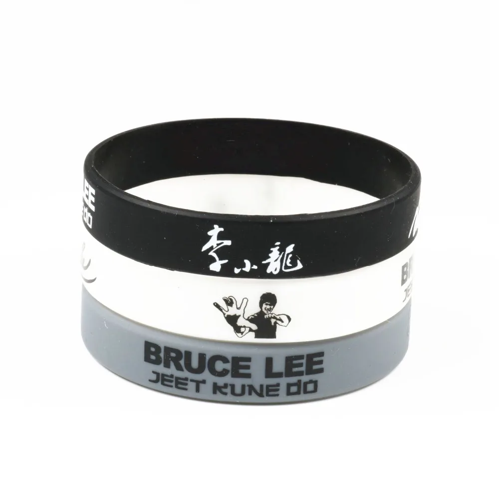 

New Bruce Lee Silicone Bracelets JEETKUNEDO Wristbands Martial Arts Chinese Kungfu Superstar Silicone Bangles Gifts SH280