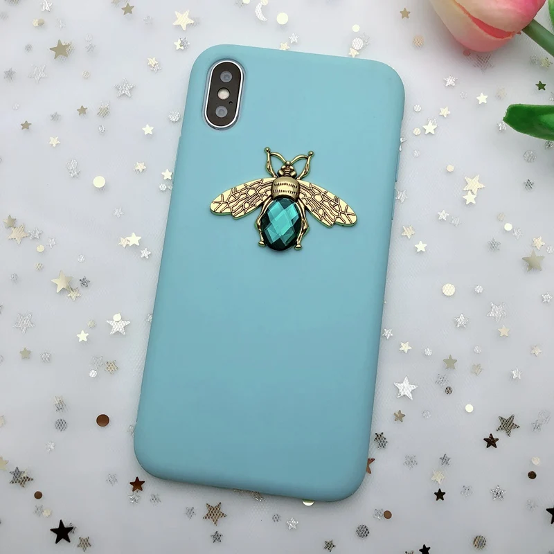 Милый мягкий ТПУ чехол ярких цветов с 3D Пчелой для Xiaomi 9T 8 A1 A2 lite 5X 6X Redmi 7 4X5 Plus 6A S2 Note 4X4 5 7Pro Redmi GO K20