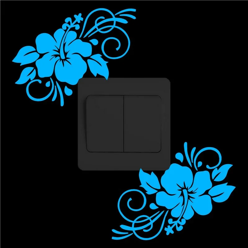Flowers Wall Stickers Glow in the Dark Switch Sticker Kids Rooms DIY Decoration Luminous Decal Child Boy Girl Bedroom Home Decor | Дом и сад
