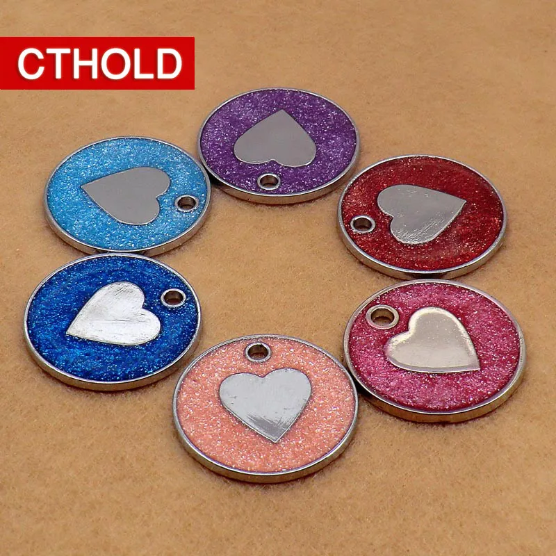 CTHOLD 30 шт./лот кольцо сердце id тег Мода красочные воротник кулон ожерелье