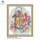 Картина с птицами и лампами Joy Sunday DMC 11ct 14ct, подсчитанные китайские наборы для вышивки крестиком, напечатанные для вышивки, домашний декор, рукоделие